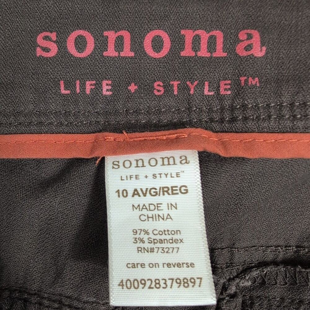 Sonoma Womens Modern Bootcut Cargo Pants Gray Original Fit Hi-Rise Stretch Sz 14 - Picture 5 of 13